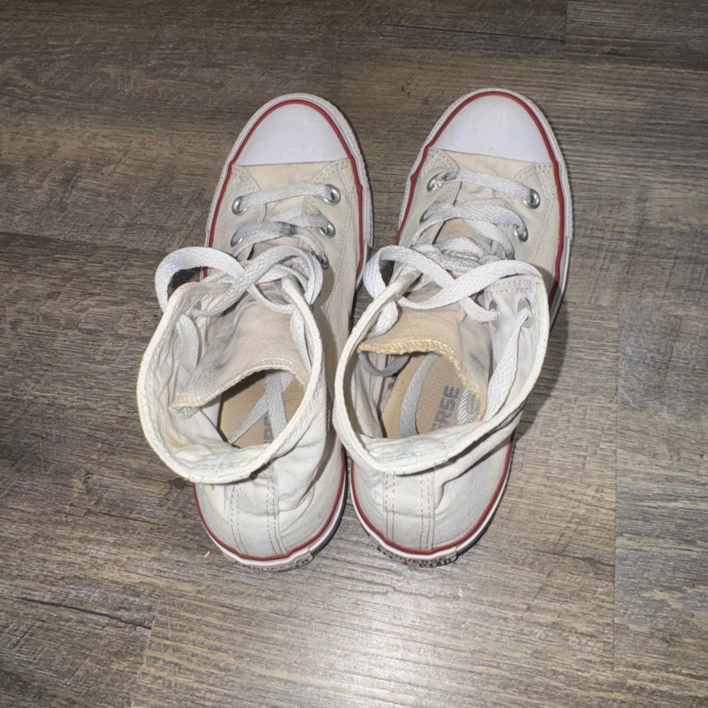 Converse Chuck Taylor All Star High Top M7650 White Canvas Sneakers Womens 7 - Picture 4 of 9